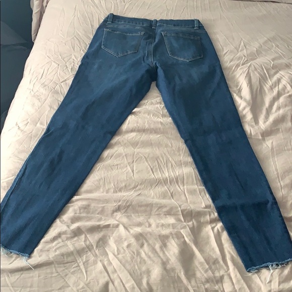 Two Tone Panel Skinny Cropped Jeans - Picture 2 of 3